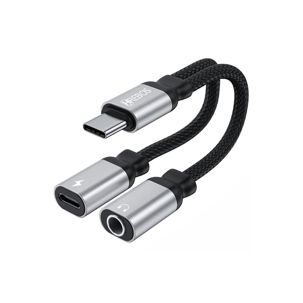 ADAPTADOR HREBOS HS-229 USB-C/P2/CHARGE
