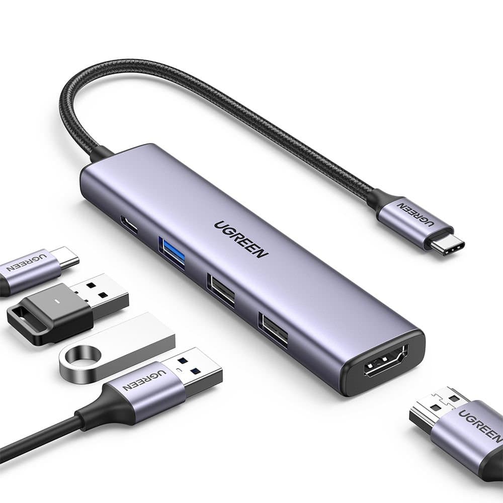 ADAPTADOR UGREEN USB-C HDMI 3XUSB USB3.0
