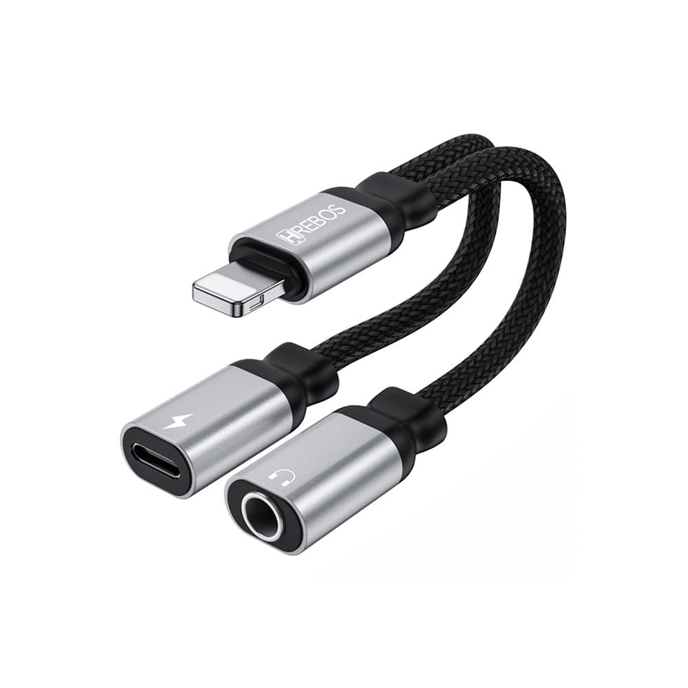 ADAPTADOR HREBOS HS-228 LIGHTNING/P2/CHARGE