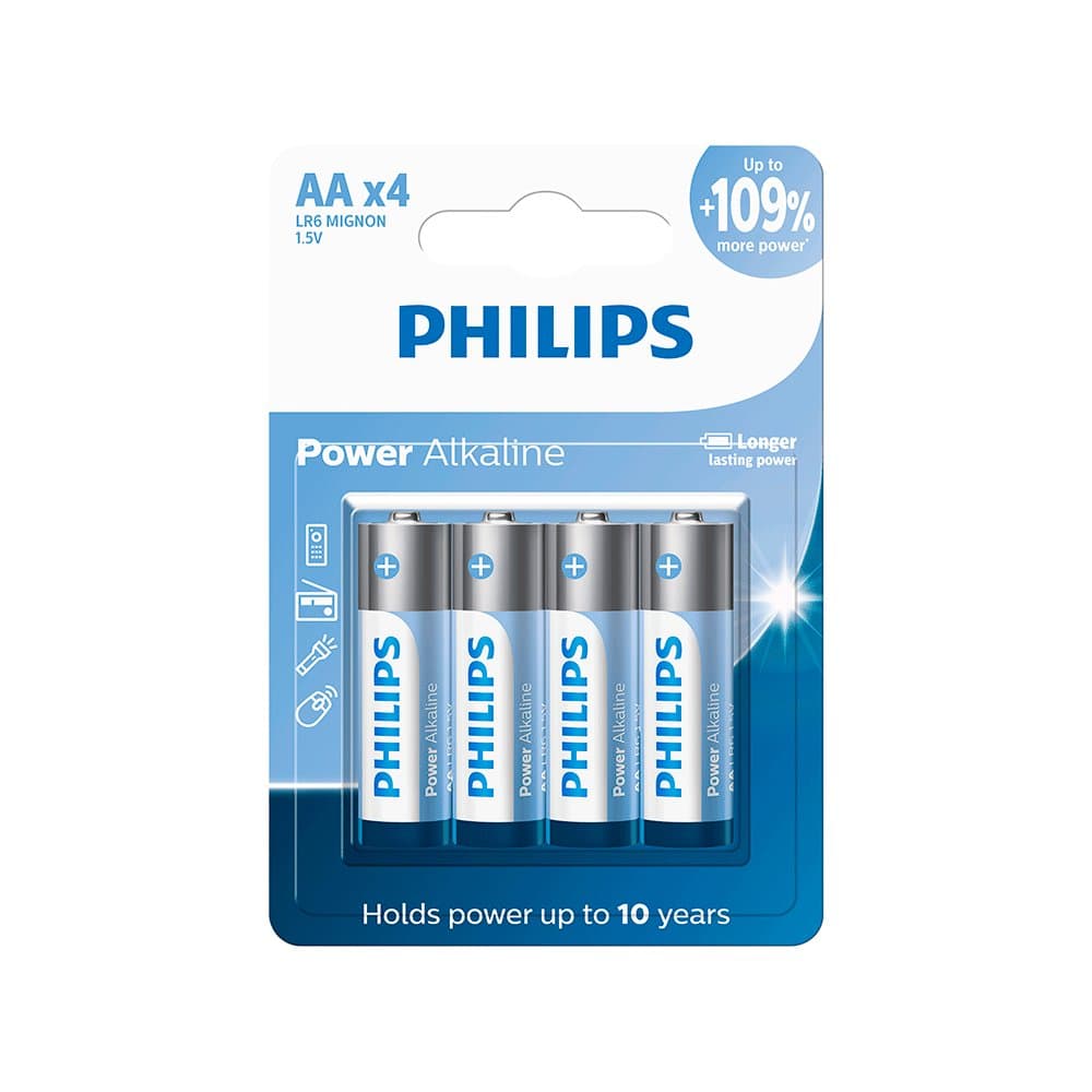 PILHA PHILIPS ALCA. LR06 C/04 AA