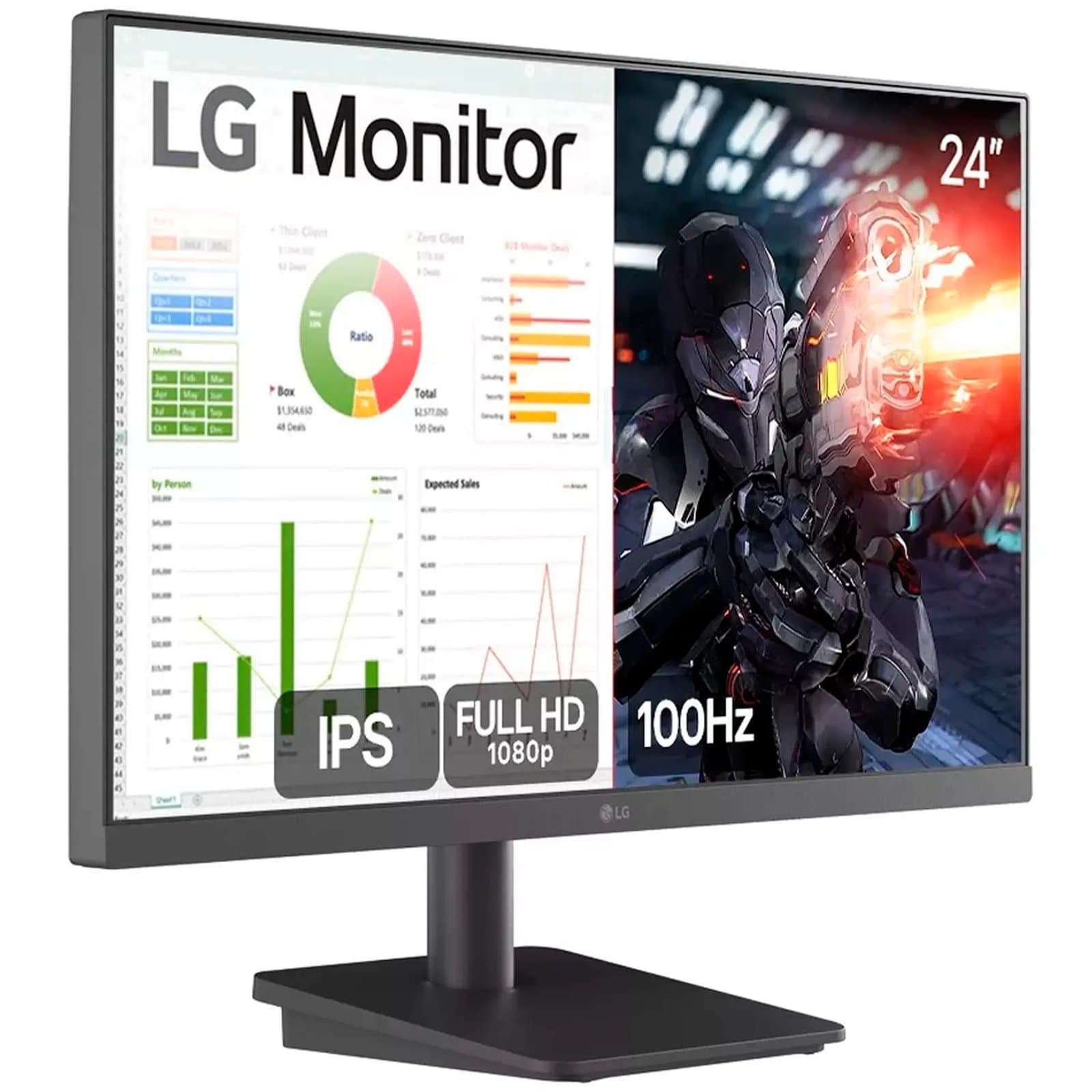 MONITOR LED 24" GAMER 100HZ 24MS500 IPS FULLHD HDMI LG