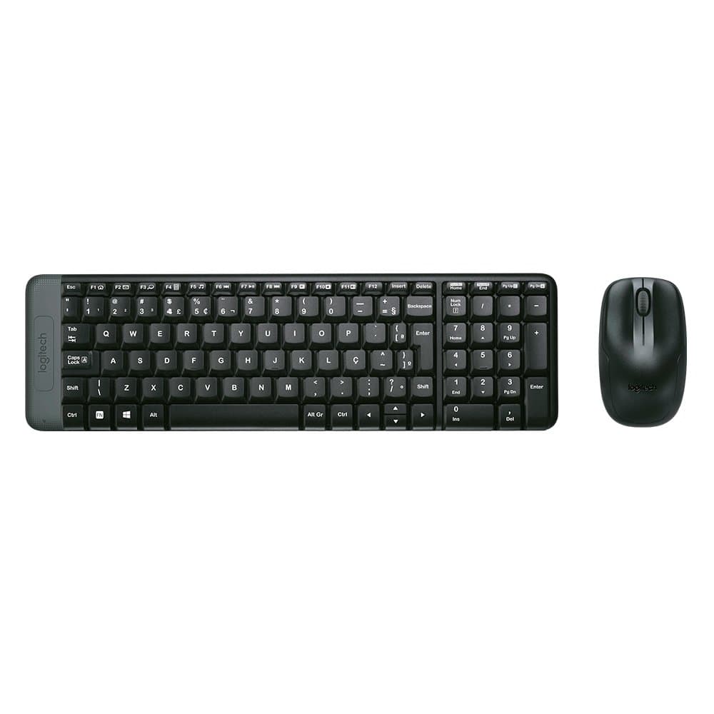 KIT TECLADO E MOUSE S/FIO MK220 PRETO LOGITECH