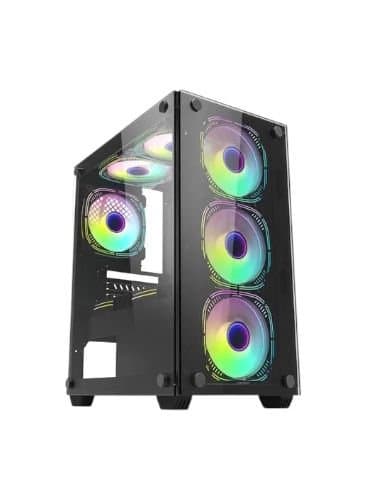 GABINETE GAMER MT-G110BK S/FTE C3T LAT. VIDRO