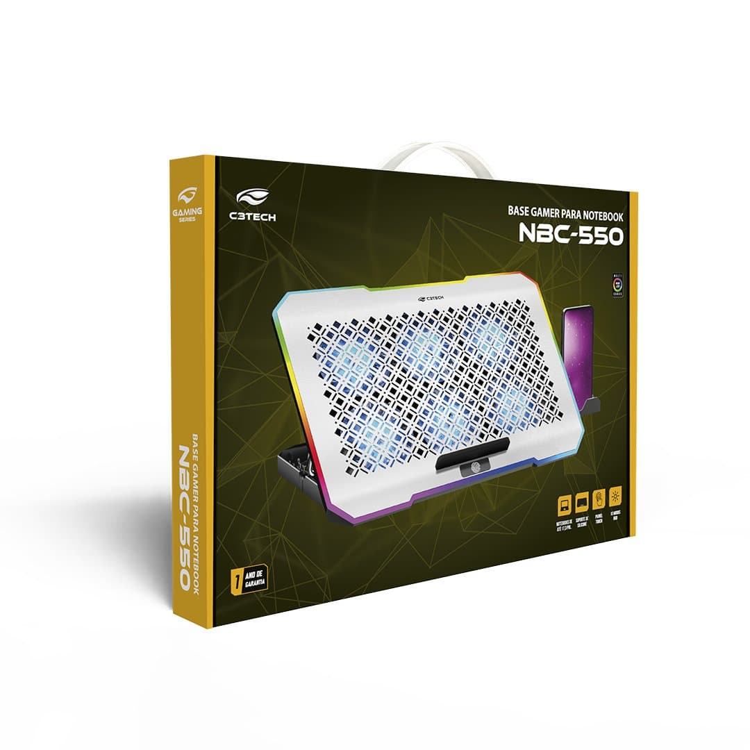 BASE P/NOTEBOOK 17,3  GAMER NBC-550BK C3TECH BRANCA