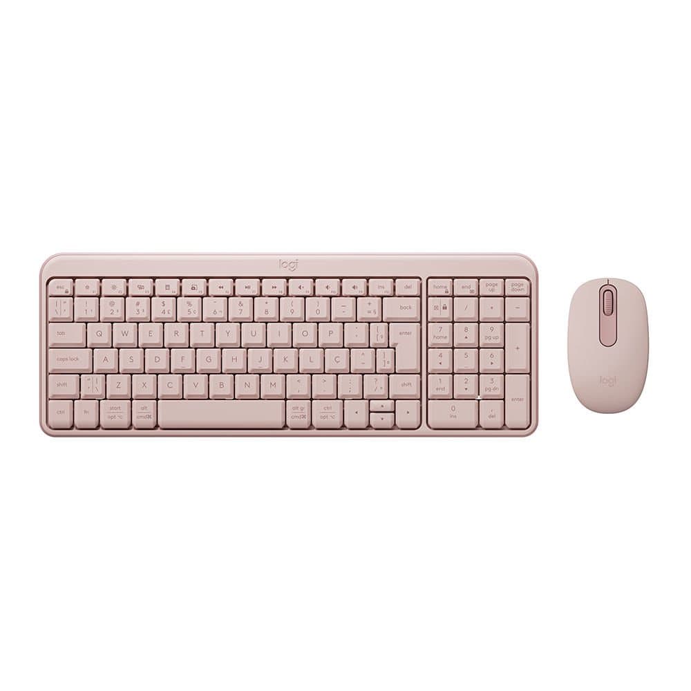 KIT TECALDO E MOUSE S/FIO LOGITECH MK250 ROSE