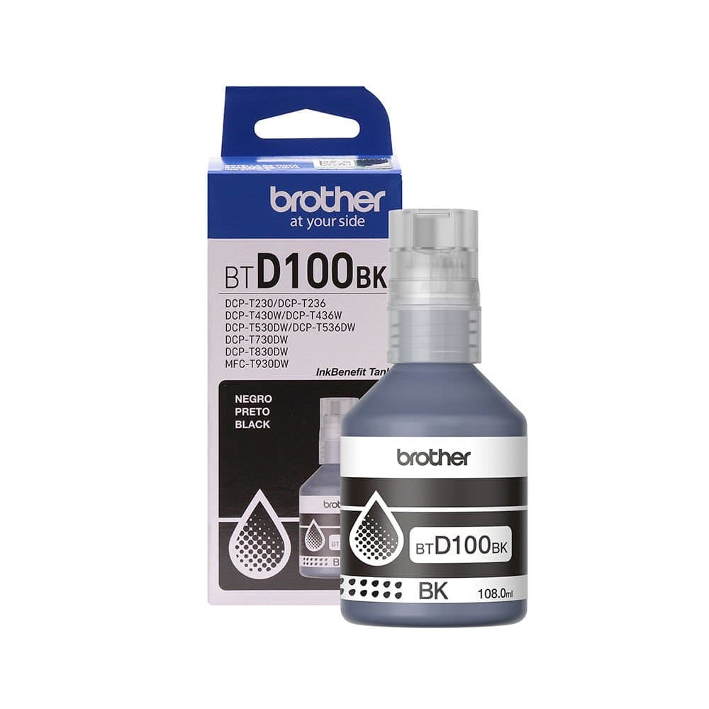 REFIL TINTA BROTHER PRETO BTD100BK
