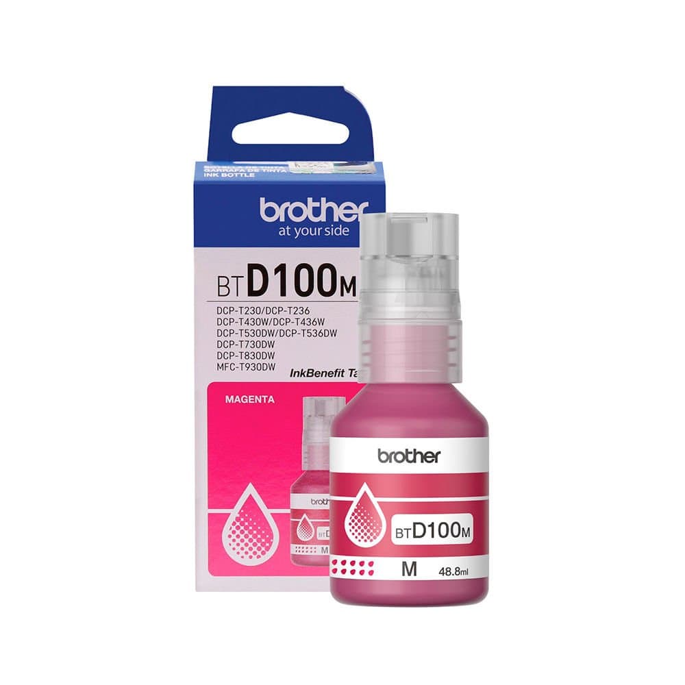REFIL TINTA BROTHER MAGENTA BTD100M