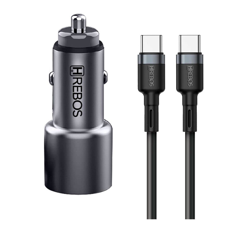 CARREGEGADOR HREBOS VEICULAR CRV-203CC 60W DUAL C