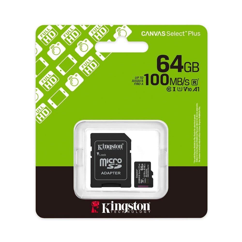 CARTAO M.SD KINGSTON SDCS3 64GB S. PLUS