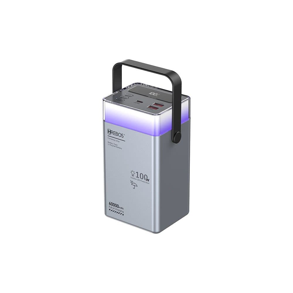 CARREGADOR PORTATIL HREBOS PB-997 100W 60000MAH