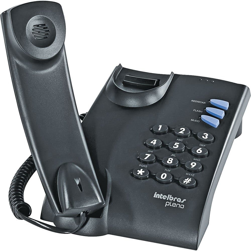 TELEFONE PLENO PRETO INTELBRAS
