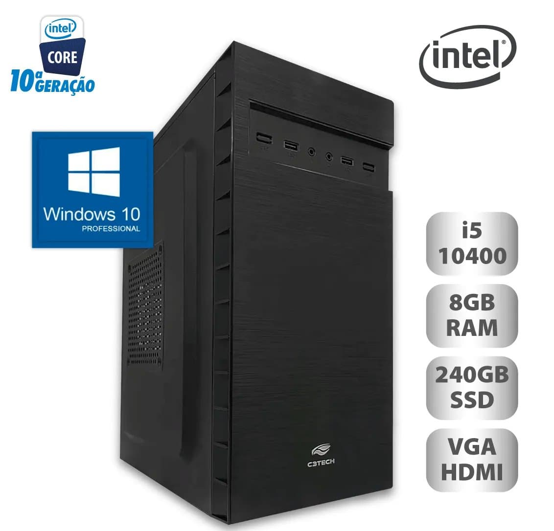 CPU I5 10ªG 10500 8GB SSD256GB F.350W S. LINUX