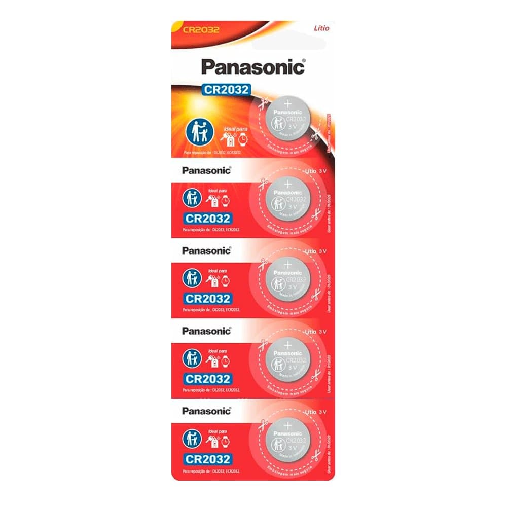 PILHA PANASONIC LITHIUM CR2032 3V