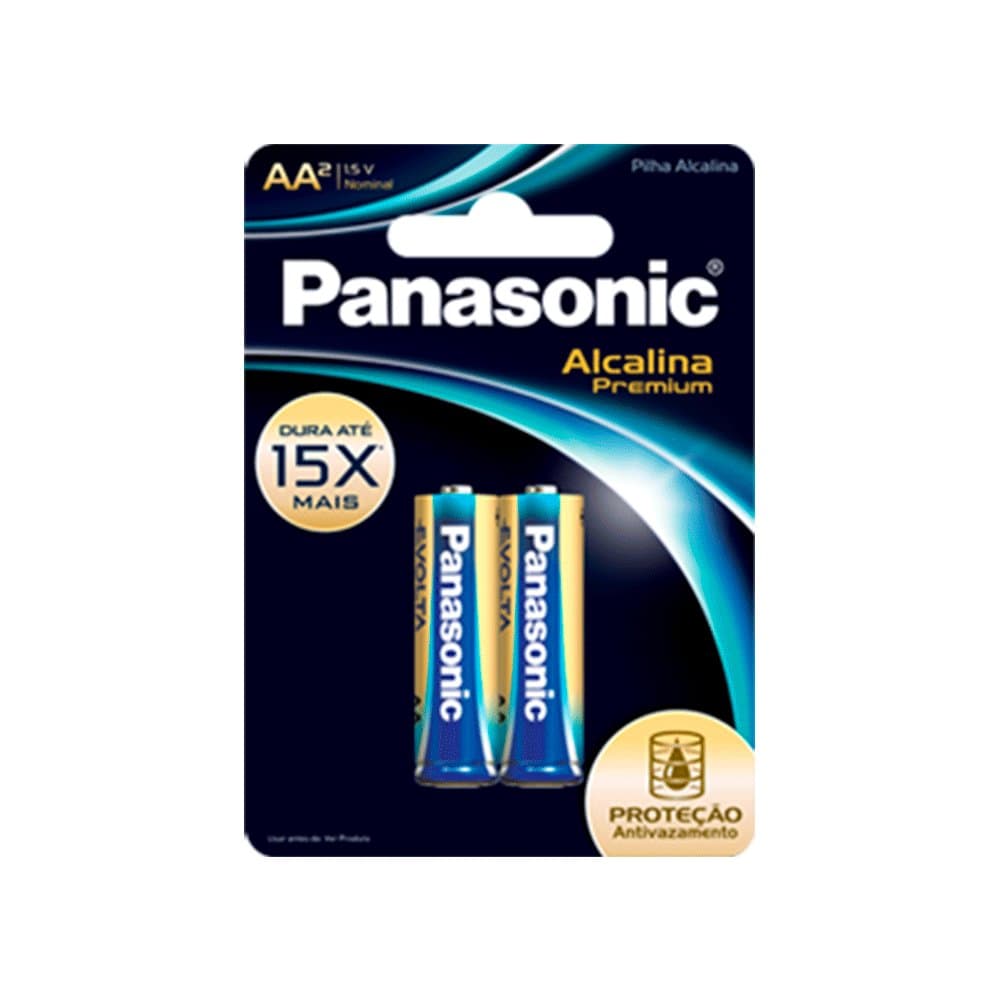 PILHA PANASONIC ALCALINA PREMIUM AA C/2