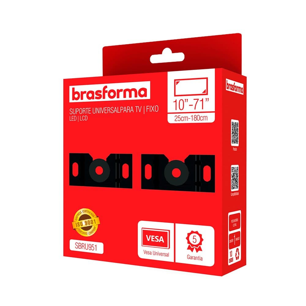 SUPORTE BRASFORMA SBRU951 UNIVERSAL CAIXA