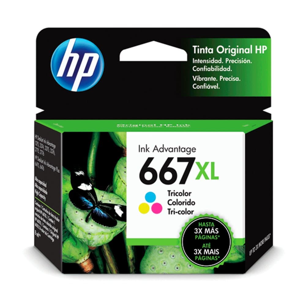 CART. HP 667XL COLORIDO 8ML